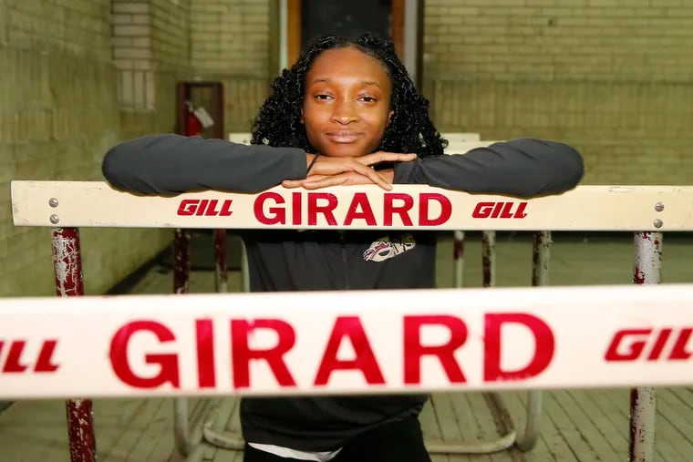 Girard College senior sprinter Margaret Conteh has not been able to compete due to the COVID-19 pandemic, so she has had to stay in shape by her own workouts.