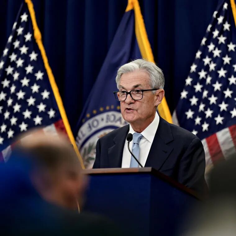 Jerome Powell, chairman of the U.S. Federal Reserve, speaks during a news conference following a Federal Open Market Committee (FOMC) meeting in Washington, D.C., on Wednesday. The Federal Reserve raised interest rates by a quarter percentage point and signaled it's not finished hiking, despite the risk of exacerbating a bank crisis that's roiled global markets.