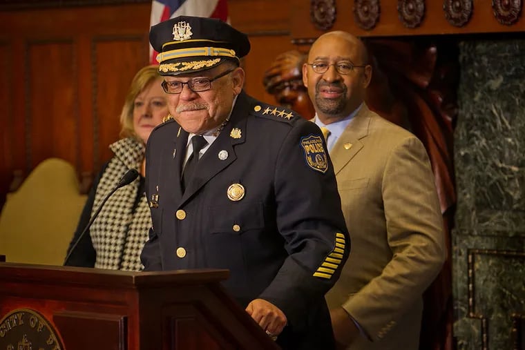 Police Commissioner Charles Ramsey makes his retirement announcement at City Hall. (ALEJANDRO A. ALVAREZ/STAFF PHOTOGRAPHER)