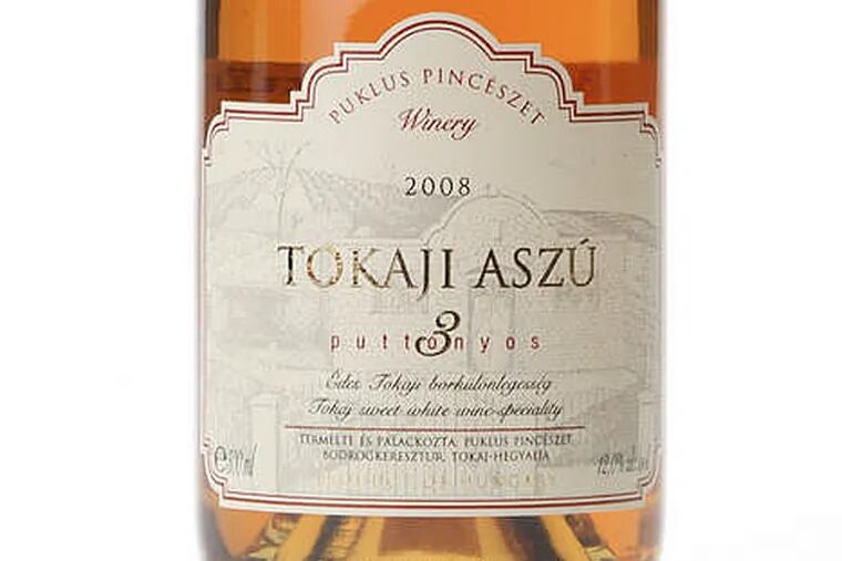 Tokaji Asz&#0250;, a sweet winter wine from Hungary. (Michael Bryant / Staff Photographer)