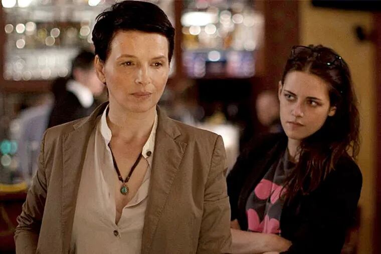 Juliette Binoche (left) and Kristen Stewart in &quot;Clouds of Sils Maria.&quot; &quot;This girl is extraordinary,&quot; Julianne Moore has said of the young actress. (Carole Bethuel / CG Cinema)