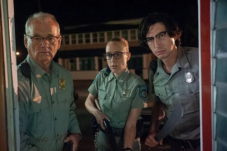 Bill Murray, left, Chloe Sevigny and Adam Driver in the movie "The Dead Don't Die." (Abbot Genser/Focus Features/TNS)