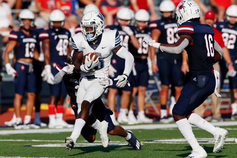 Villanova running back TD Ayo-Durojaiye could be in for a big workload with starting running back Jalen Jackson questionable with a hamstring injury.