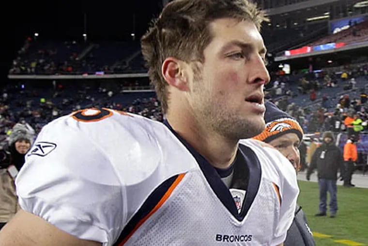 Tim Tebow is expected to leave Denver now that the Broncos have signed Peyton Manning. (Stephan Savoia/AP file photo)