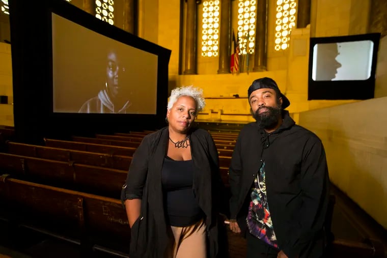 Elissa Blount Moorhead and Bradford Young are the artists behind an art installation at Girard Colleges that explores the black experience in medicine and healing. They visited for its Oct. 4 premiere.