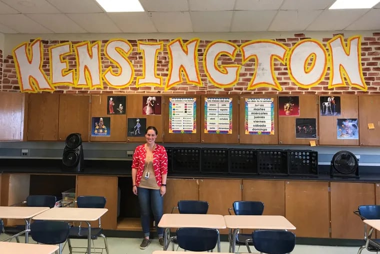 Jan Cohen teaches Spanish at Kensington High School. She has already spent more than $100 on school supplies and the school year has just begun.