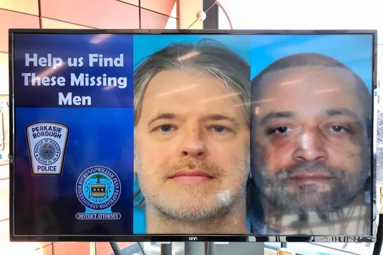 Matthew Branning (left) and Michael Stark have been missing since Oct. 15, according to Bucks County District Attorney Matt Weintraub.