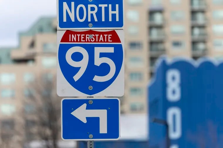 File photo of an Interstate 95 sign, Jan. 29, 2024.