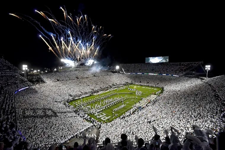 Penn State vice president of athletics Sandy Barbour is hopeful that one of the capacity options at Beaver Stadium for the 2021 football season can look like this, a full house for the 2019 White Out game against Michigan.