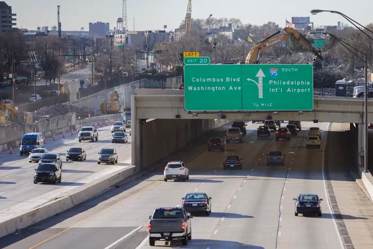 All four lanes of I-95 South will close in Center City Philadelphia this weekend as work continues on a new park that will extend over the highway from Front Street to the Delaware River.