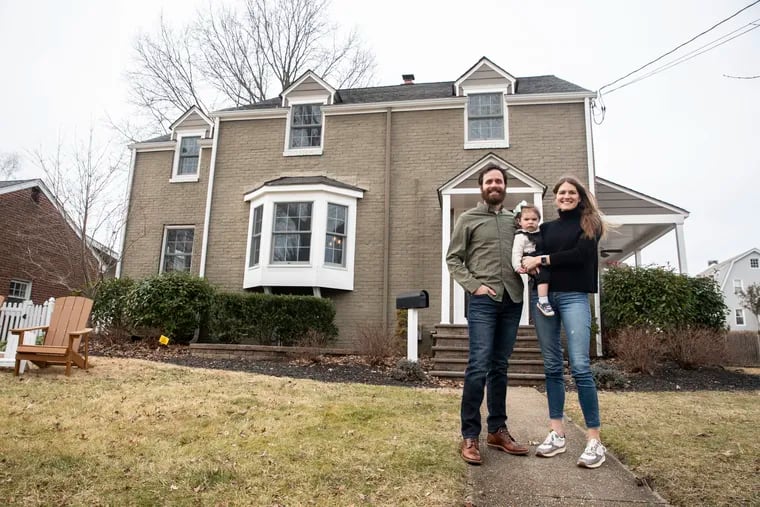 Ricky, Josephine, 15 months, and Marcy Komdat recently bought this home in Haddon Township, Camden County. Given the rate of sales, all homes on the market in the Philadelphia metropolitan area — which includes Camden and Wilmington — would sell in about 27 days.