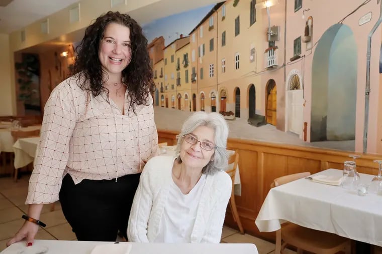 Francesca DiRenzo-Kauffman and her mother, chef Franca DiRenzo, at Tre Scalini in South Philadelphia on October 18, 2019.