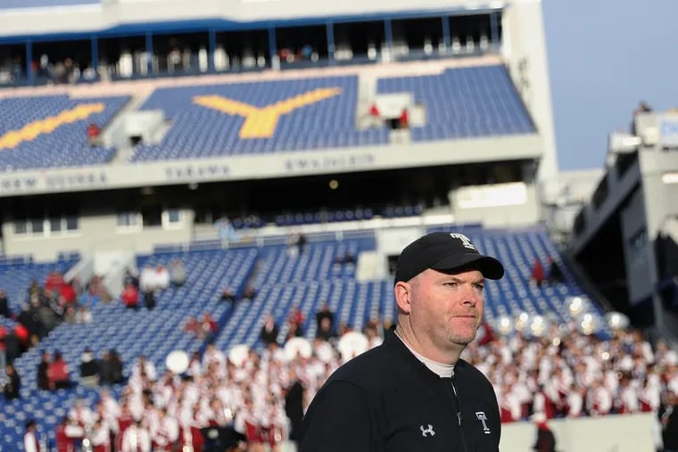 Temple head coach Rod Carey walks away after the Military Bowl against North Carolina at Navy-Marine Corps Memorial Stadium in Annapolis, Md., on Dec. 27.