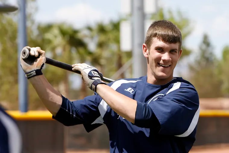As a teenager, Bryce Harper crisscrossed the country to play for various summer travel baseball teams.