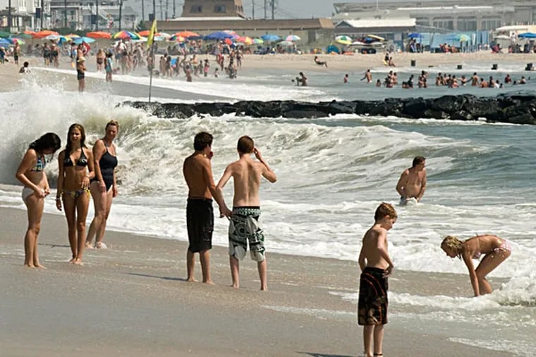 High waves kicked up on Cape May's beaches as Hurricane Earl approached in 2010. RON TARVER / Staff Photographer