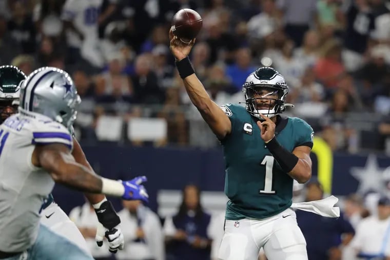 Jalen Hurts and the Eagles will play at Dallas on Christmas Eve.