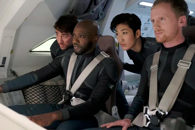 From left: Alberto Ammann, Sammi Rotibi, Jihae, and Gunnar Cauthery in a scene from the second season of National Geographic Channel's "Mars" ()