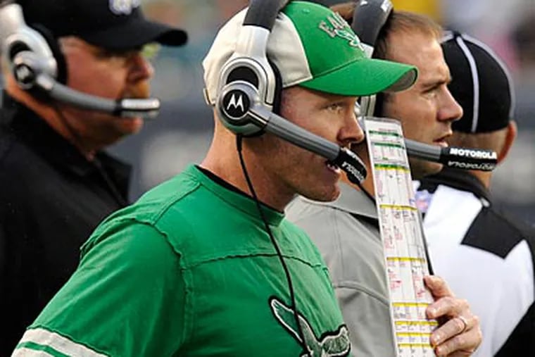 Sean McDermott served as the Eagles defensive coordinator for two seasons. (Miles Kennedy/AP file photo)
