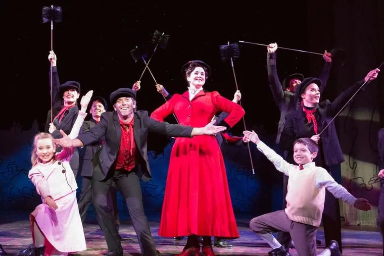 Members of the cast of Cameron Mackintosh's musical &quot;Mary Poppins,&quot; at the Walnut Street Theatre through Jan. 4.