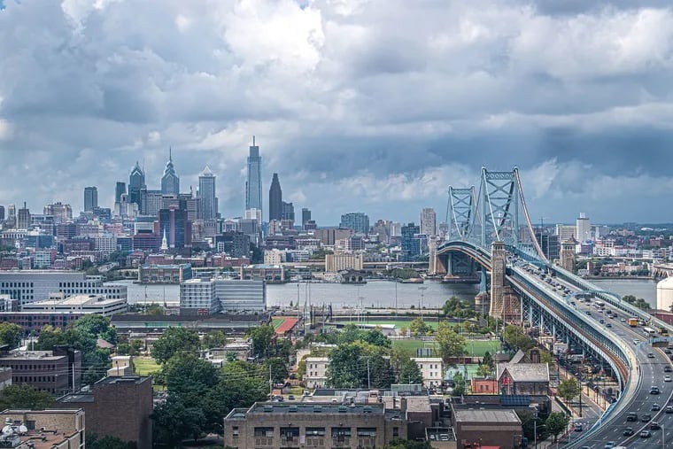 The Philadelphia skyline is shown on August 23, 2022, from Camden, N.J.