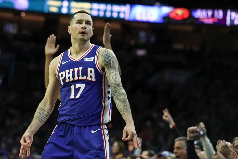 JJ Redick finished with 26 points in the Sixers' win on Tuesday at the Wells Fargo Center.