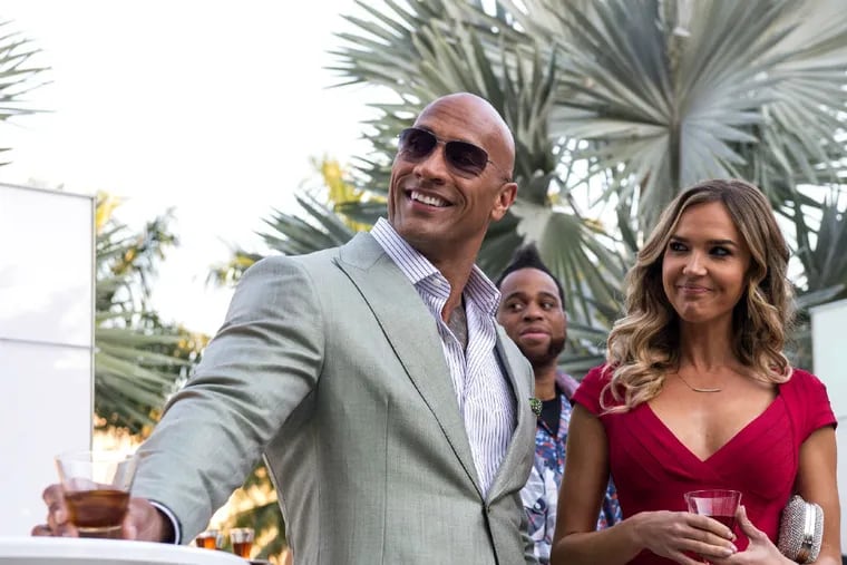 Dwayne "The Rock" Johnson and Arielle Kebbel in HBO's "Ballers," which premieres on Sunday, June 21. (Jeff Daly/HBO)