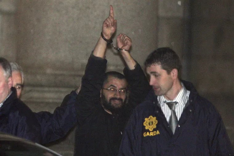 Ali Charaf Damache, known by the alias “Black Flag,” told a federal judge Wednesday in Philadelphia that he wishes to represent himself at trial. He is   pictured here, after a 2010 court hearing in Ireland.