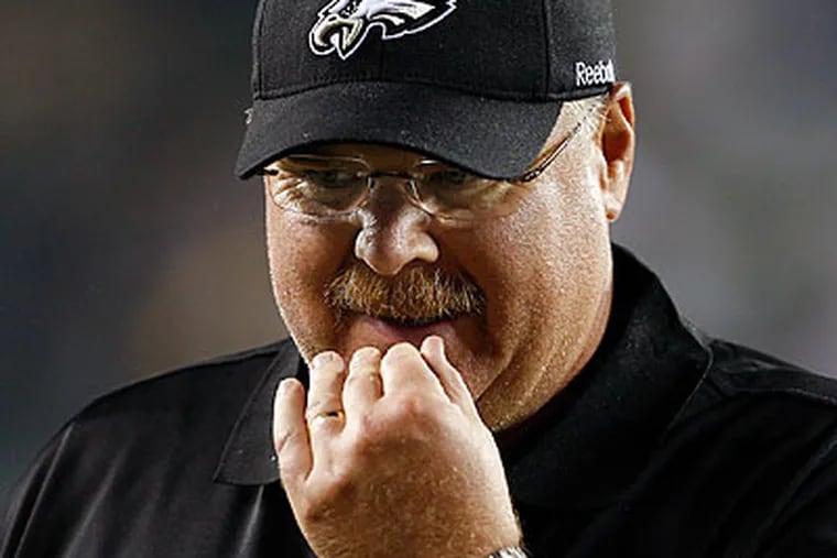 Andy Reid used the word "protocol" nine times in his press conference Monday. (David Maialetti/Staff Photographer)