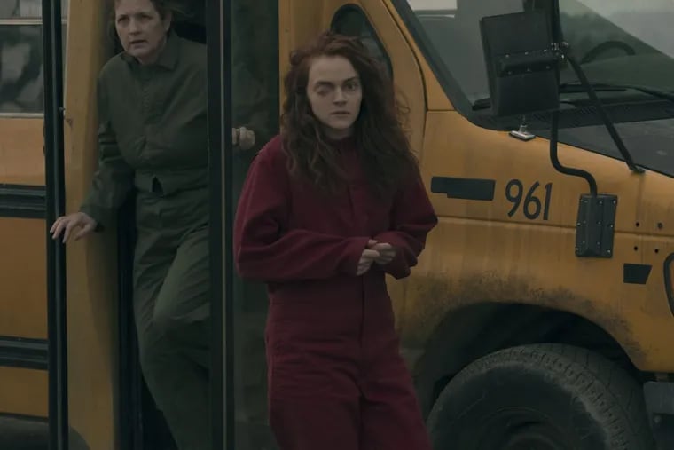 Madeline Brewer (foreground) as Janine in a scene from the second season of Hulu’s “The Handmaid’s Tale,” whose first two episodes premiere April 25 on the streaming service