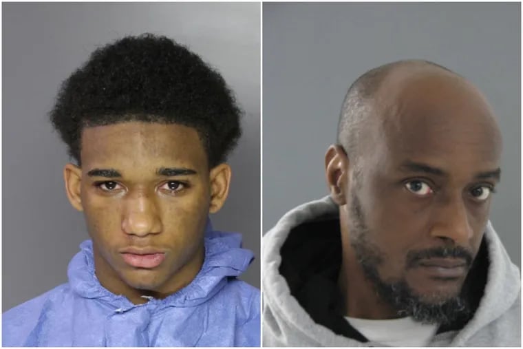 Joseph Williams, left, and Gary Goddard Sr. are accused of firing at a group of teens last May during a heated confrontation in Bristol Township. Williams, 19, is charged with killing two of the teens.