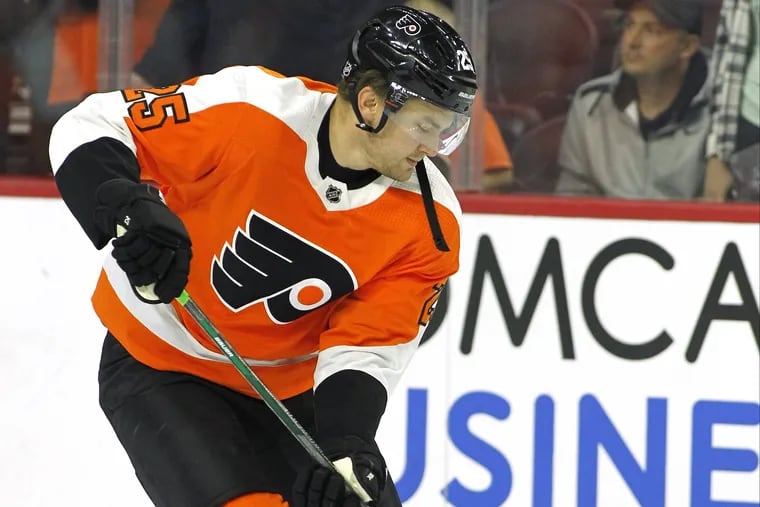 The Flyers will update James van Riemsdyk's medical status Monday. He was injured early in Saturday's loss in Denver.