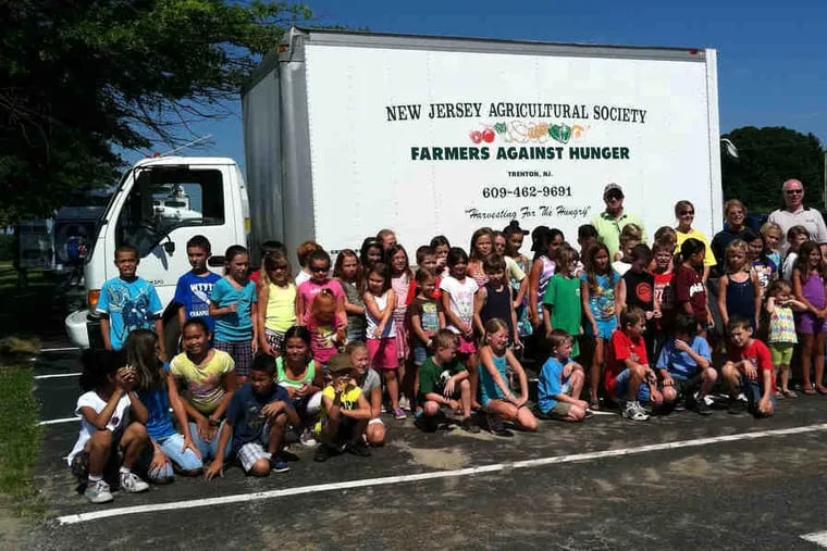 Farmers Against Hunger carted the Washington Township schoolchildren's squash and other crops donated by Duffield's Farm to two Camden churches and the South Jersey Food Bank.
