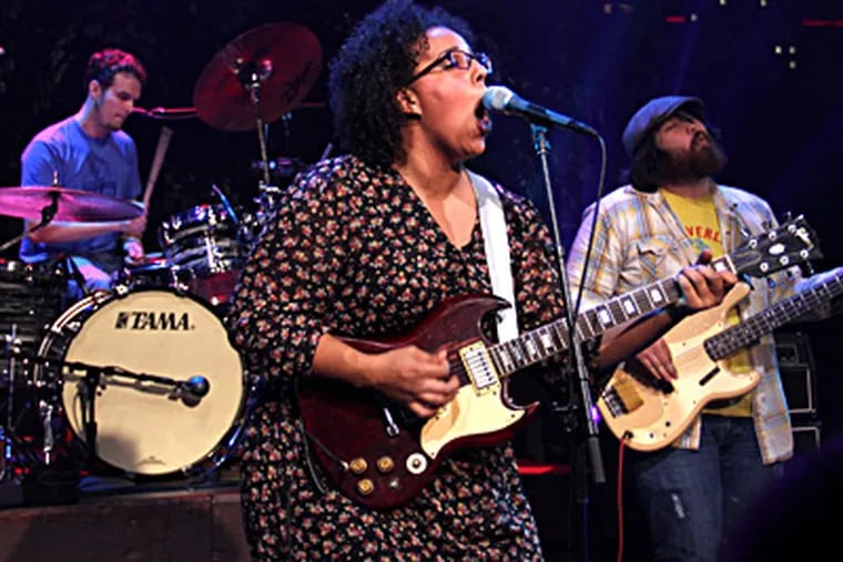 The Alabama Shakes are one of the up-and-coming bands performing at South by Southwest. From left, Steve Johnson, Brittany Howard, and Zac Cockrell. CONOR KELLEY