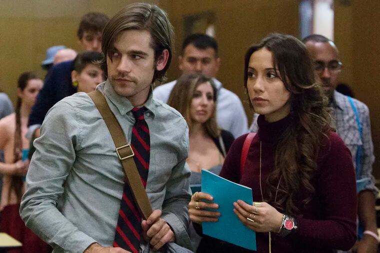 Jason Ralph stars as Quentin and Stella Maeve is Julia in &quot;The Magicians,&quot; which premieres at 9 p.m. Monday on Syfy.