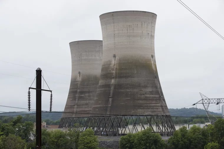 The Unit 2 cooling towers at the Three Mile Island nuclear power plant in Middletown.