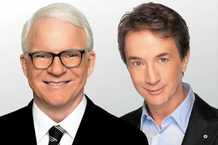 Steve Martin (left) and Martin Short. The two comics will perform at the Academy of Music on Oct. 27.