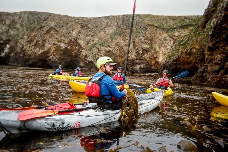 Channel Island Adventure Co. offers kayak tours of sea caves at Santa Cruz Island in Channel Islands National Park.