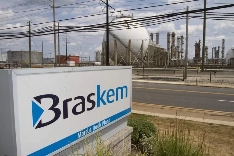 The Braskem petrochemical plant in Marcus Hook