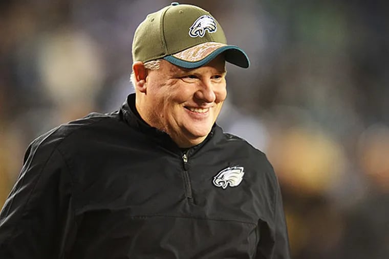 Chip Kelly before the start of the game against Dallas. (Eric Hartline/USA Today)