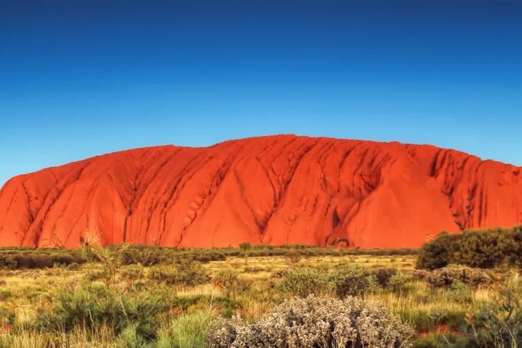 Uluru-Kata Tjuta National Park is named after two of Australia’s most spectacular sites: the world-famous sandstone monolith of Uluru (pictured) and the red domes of Kata Tjuta.