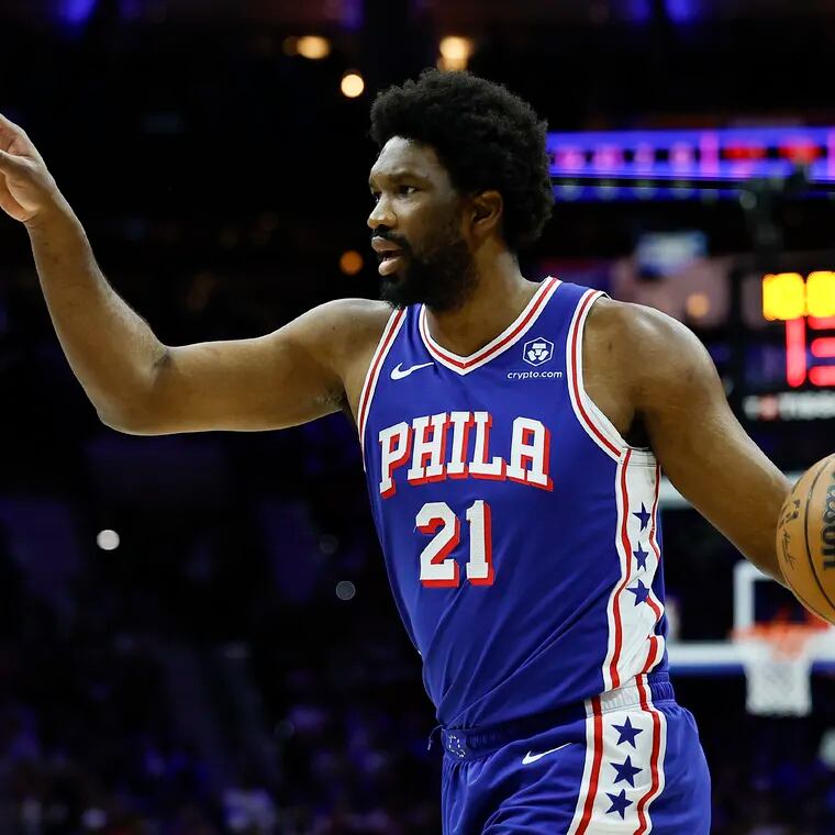 Sixers center Joel Embiid is known for his basketball prowess but off the court, he's pretty good with a soccer ball.