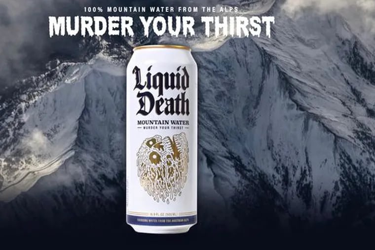 Liquid Death, a water start-up, was founded by Mike Cessario, Pat Cook, J.R. Riggins and Will Carsola, with the aim of targeting "extreme" straight-edged punks.