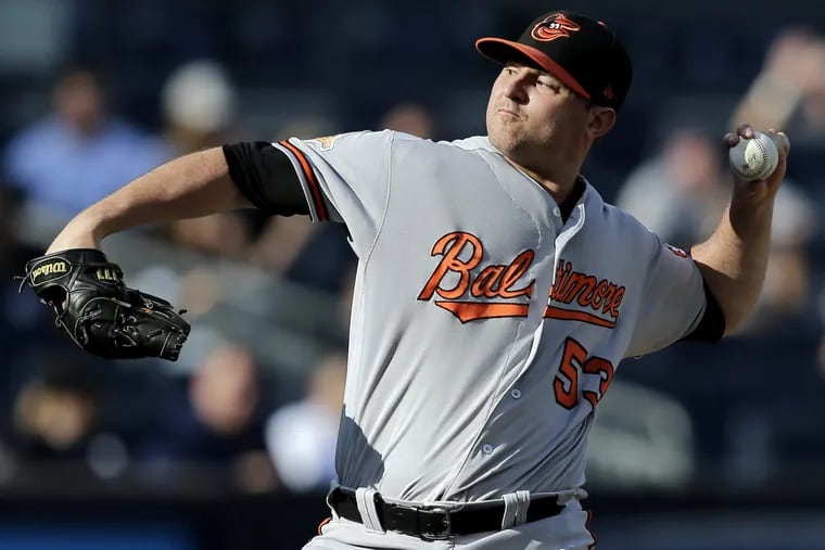 Orioles' reliever Zach Britton could be an option for the Phillies at the trade deadline.