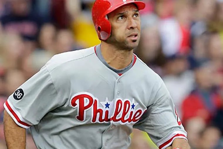 Raul Ibanez was one of many Phillies who got big hits against the Red Sox on Sunday. (Charles Krupa/AP)