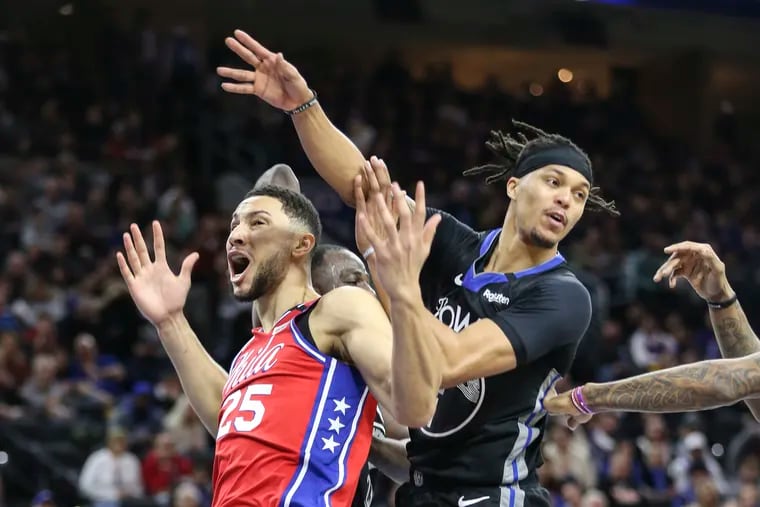 Ben Simmons (25) and his Sixers teammates will face Memphis on Friday night.