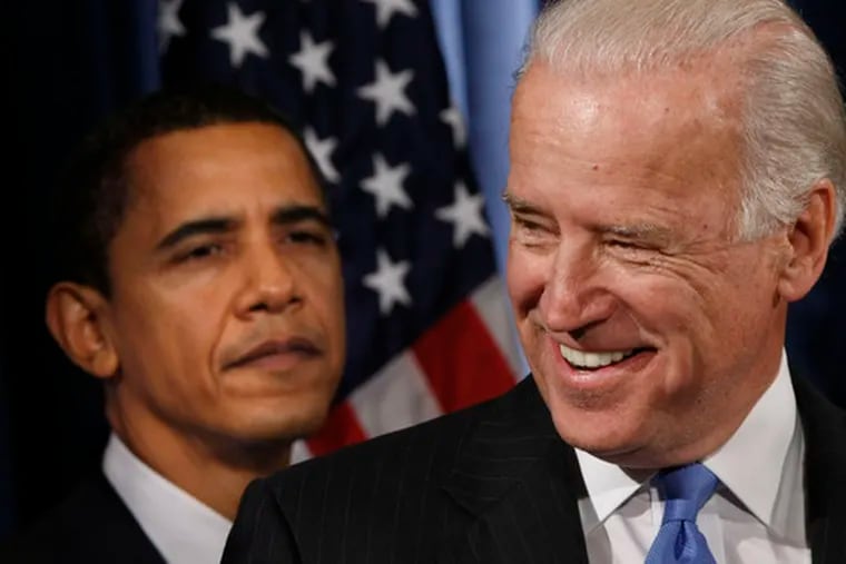Vice president-elect Joseph R. Biden Jr. with President-elect Barack Obama in Chicago last week. &quot;We think a lot alike,&quot; he says of Obama.