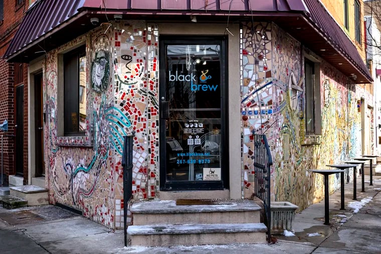 Black N Brew at 1523 E Passyunk Ave. has an Isaiah Zagar mural on the exterior. The shop's landlord, the Passyunk Avenue Revitalization Corp., has declined to renew its lease.