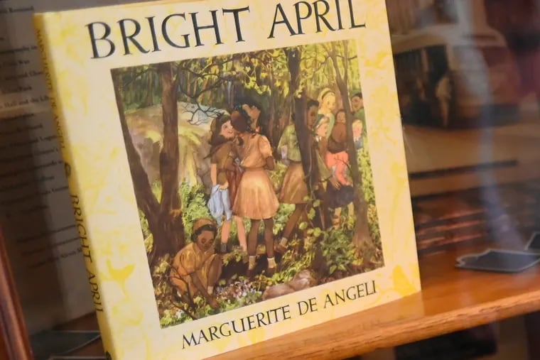 The children’s book “Bright April” on display at the “Inspiring Bright April” exhibit at the Germantown Historical Society in Philadelphia.