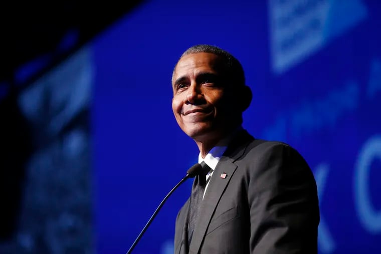 Former President Barack Obama accepts the Robert F. Kennedy Human Rights Ripple of Hope Award at a ceremony, Wednesday, Dec. 12, 2018, in New York.