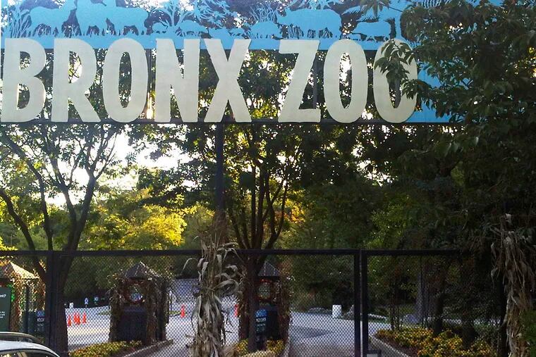 This Sept. 21, 2012, file photo shows an entrance to the Bronx Zoo in New York.